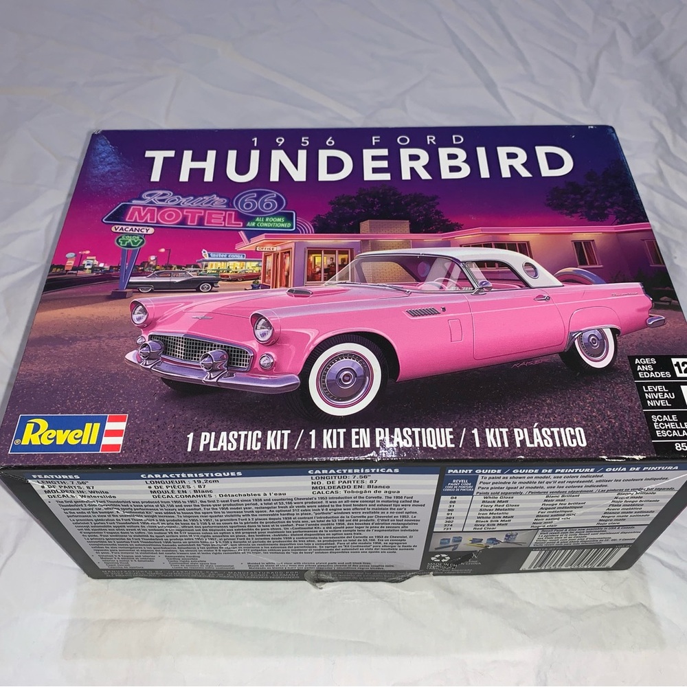 Pink Revell 1956 Ford Thunderbird Model Kit